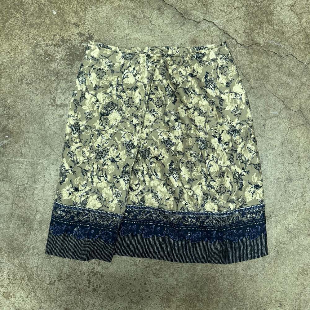 Hunt Club Vintage Floral Print Rayon Skirt Size 10